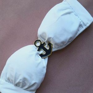 New VS Anchor Nautical bandeau bikini top